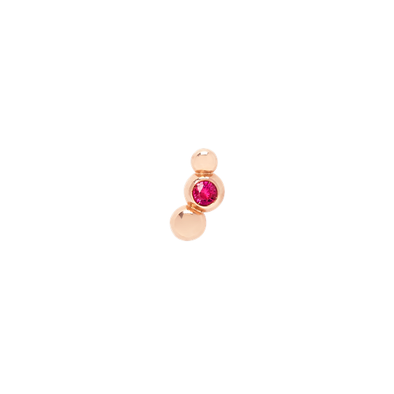 Mono orecchino Dodo Donna Bollicine in Oro rosa Rubino 0.08 Ct DHC3002-BOLLI-RU09R - DHC3002-BOLLI-RU09R